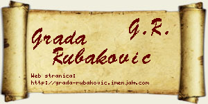 Grada Rubaković vizit kartica